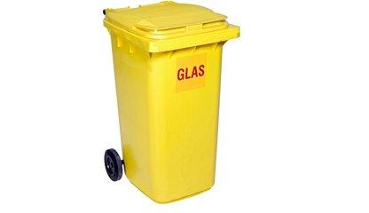 240 liter rolcontainer kunststof glas